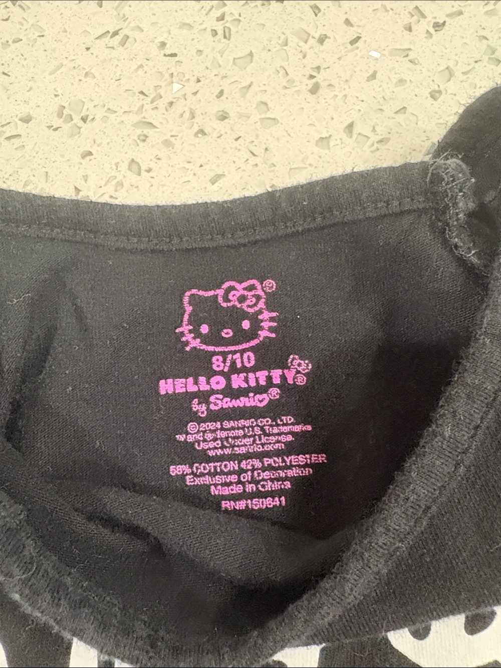 Hello Kitty Yellow, Black & Burgundy Girls' Short Sleeve Tee Trio size 7&10 - Picture 4 of 12